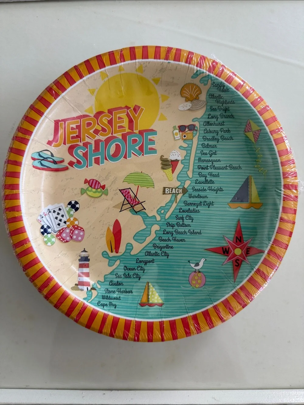 Jersey Shore Paper Plates - 25